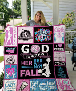 Buy Cheerleading God Is Within Her And She Will Not Fall Quilt Blanket & Quilt Bedding Set Great Customized Blanket Gifts For Birthday Christmas Thanksgiving