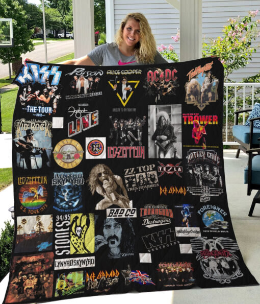 Buy Classic Rock Bands Quilt Blanket & Quilt Bedding Set