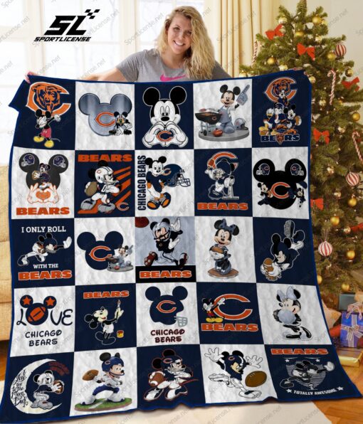 Buy Chicago Bears Disney Quilt Blanket & Quilt Bedding Set