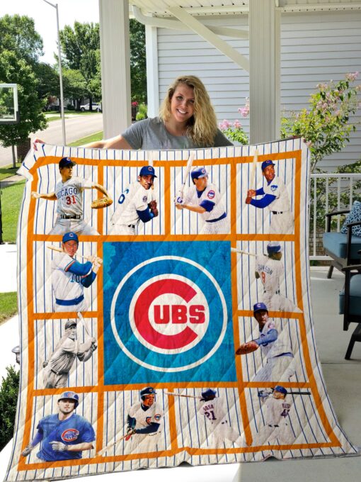 Buy Chicago Cubs Quilt Blanket & Quilt Bedding Set M02