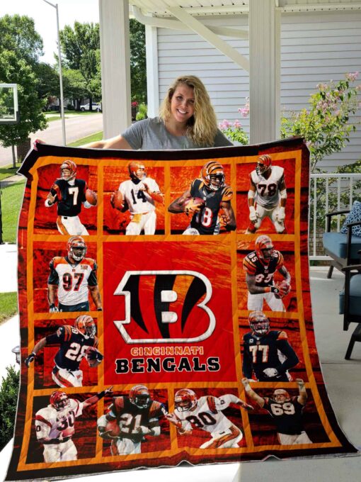 Buy Cincinnati Bengals Quilt Blanket & Quilt Bedding Set - Meteew