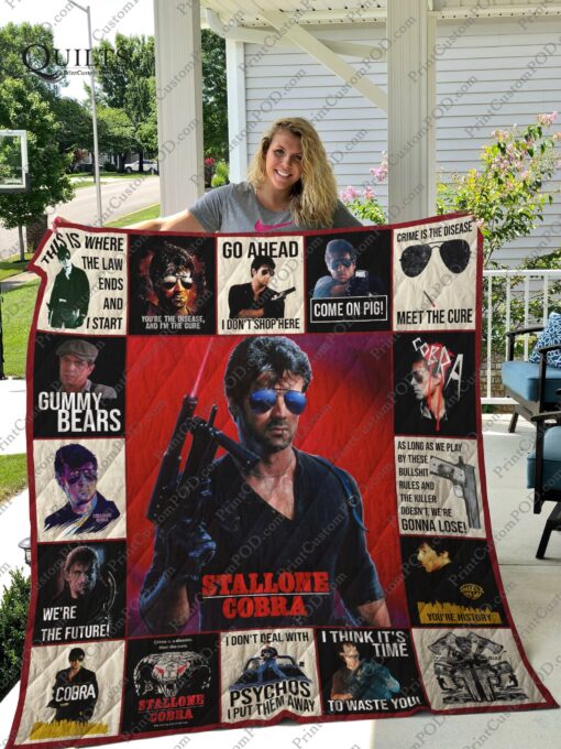 Buy Cobra (1986) Quilt Blanket & Quilt Bedding Set For Fans Ver 17