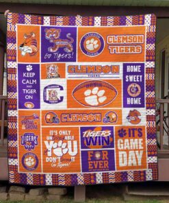 Buy Clemson Tigers Ver1 Quilt Blanket & Quilt Bedding Set