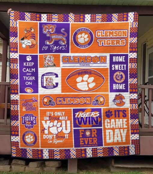 Buy Clemson Tigers Ver1 Quilt Blanket & Quilt Bedding Set