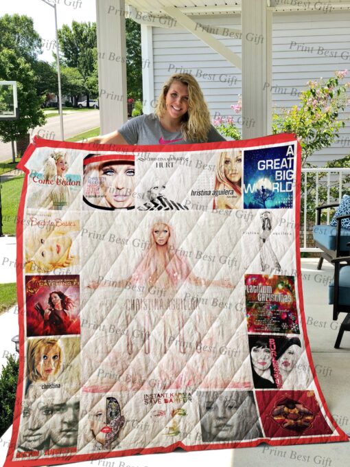 Buy Christina Aguilera Albums Cover Poster Quilt Blanket & Quilt Bedding Set