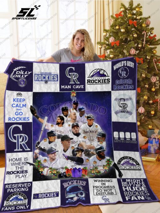 Buy Colorado Rockies Christmas Quilt Blanket & Quilt Bedding Set