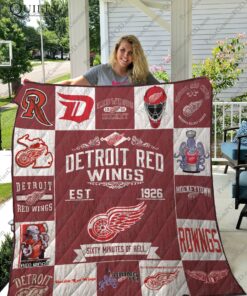 Buy Detroit Red Wings Quilt Blanket & Quilt Bedding Set Ver 17