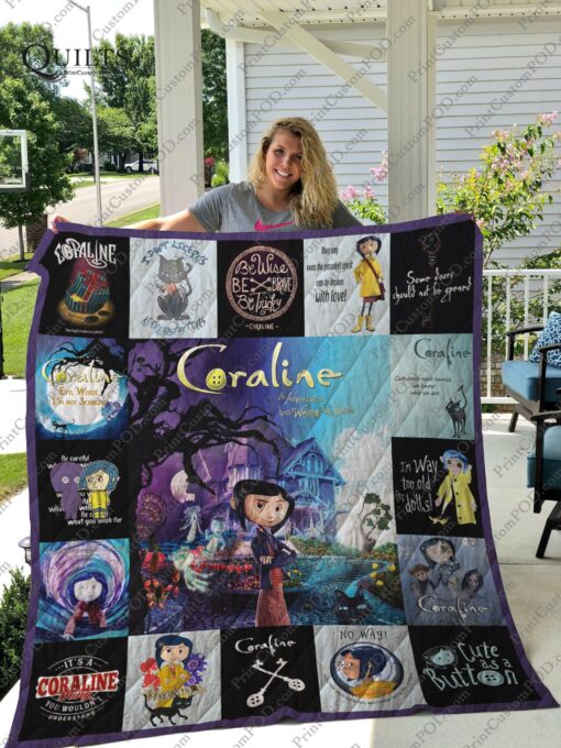 Buy Coraline Animation Movie Plus Size Quilt Blanket & Quilt Bedding Set