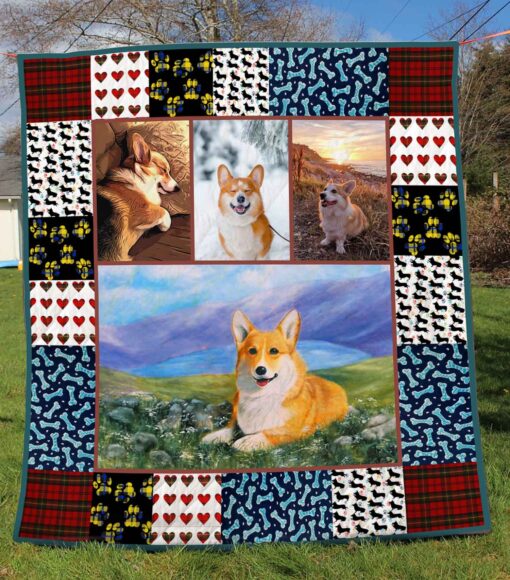 Buy Corgi Natural Quilt Blanket & Quilt Bedding Set Great Customized Blanket Gifts For Birthday Christmas Thanksgiving