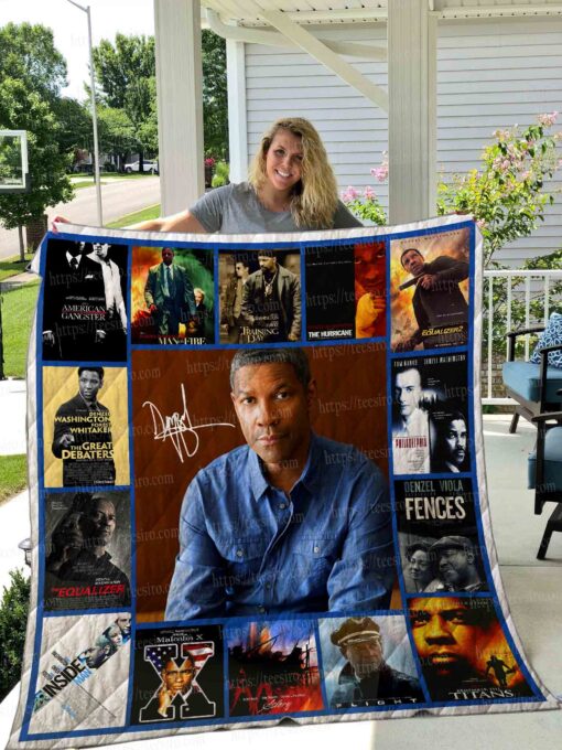 Buy Denzel Washington Quilt Blanket & Quilt Bedding Set 02