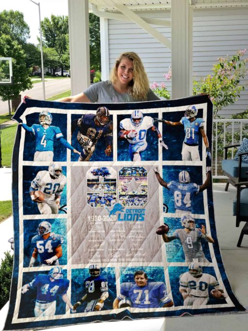 Buy Detroit Lions Quilt Blanket & Quilt Bedding Set - Meteew