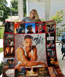 Buy Denzel Washington Quilt Blanket & Quilt Bedding Set 01