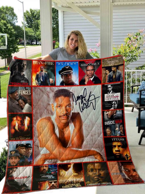 Buy Denzel Washington Quilt Blanket & Quilt Bedding Set 01