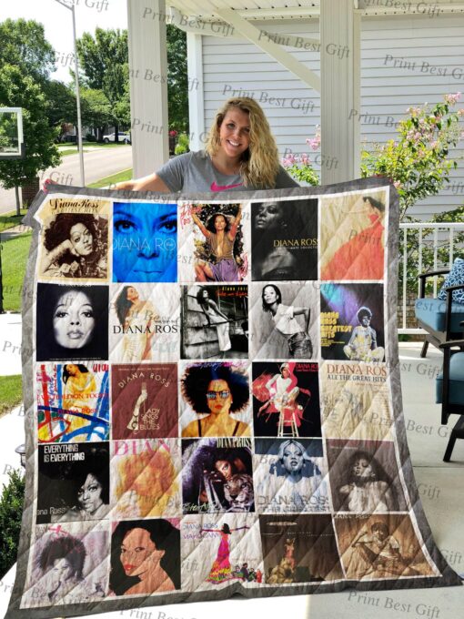 Buy Diana Ross Albums Cover Poster Quilt Blanket & Quilt Bedding Set Ver 2