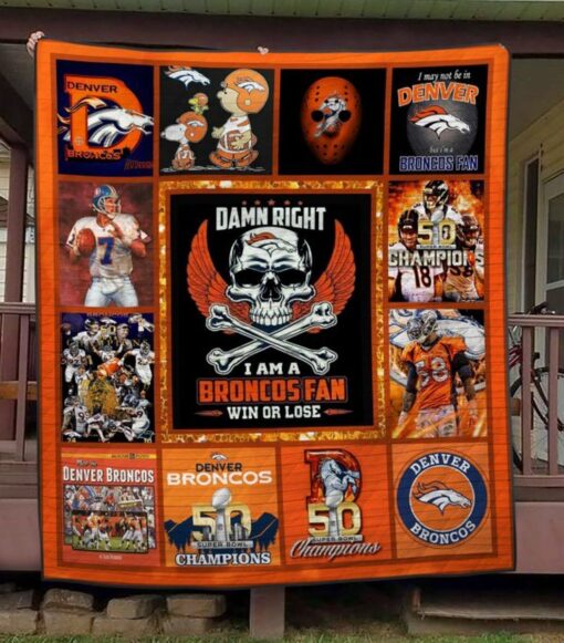 Buy Denver Broncos Ver 11 All Season Plus Size Quilt Blanket & Quilt Bedding Set