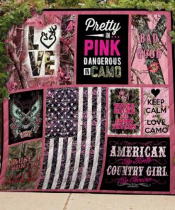 Buy Country Girl Pretty In Pink Dangerous In Camo Quilt Blanket & Quilt Bedding Set Great Customized Blanket Gifts For Birthday Christmas Thanksgiving