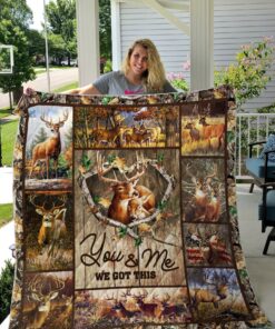 Buy Deer You And Me We Got This Quilt Blanket & Quilt Bedding Set Great Customized Blanket Gifts For Birthday Christmas Thanksgiving