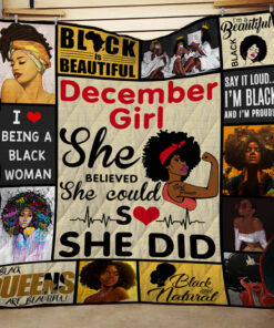 Buy December Black Women I'M A Beautiful Black Quilt Blanket & Quilt Bedding Set Great Customized Gifts For Birthday Christmas Thanksgiving Perfect Gifts For Black Daughter Girlfriend Wife