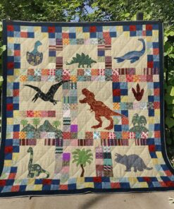 Buy Dinosaur Pattern Quilt Blanket & Quilt Bedding Set Great Customized Gifts For Birthday Christmas Thanksgiving Perfect Gifts For Dinosaur Lover