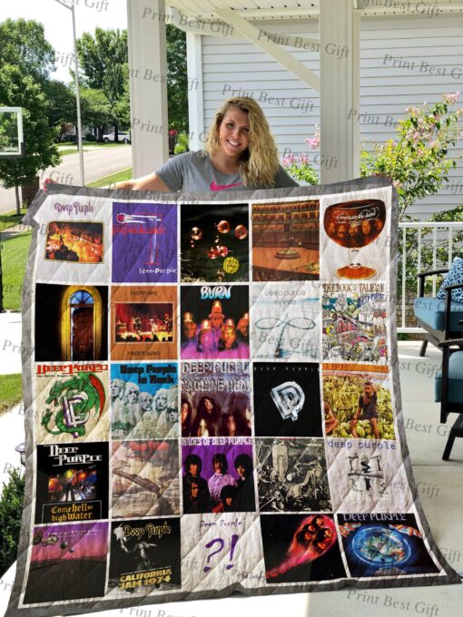 Buy Deep Purple Albums Cover Poster Quilt Blanket & Quilt Bedding Set Great Customized Blanket Gifts For Birthday Christmas Thanksgiving