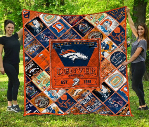 Buy Denver Broncos Quilt Blanket & Quilt Bedding Set Fan Made