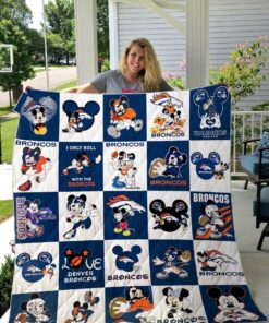 Buy Denver Broncos And Mickey Mouse Quilt Blanket & Quilt Bedding Set