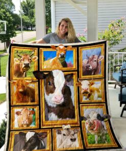 Buy Cow Picture Art Collection Quilt Blanket & Quilt Bedding Set Great Customized Blanket Gifts For Birthday Christmas Thanksgiving