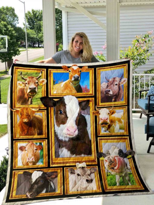 Buy Cow Picture Art Collection Quilt Blanket & Quilt Bedding Set Great Customized Blanket Gifts For Birthday Christmas Thanksgiving