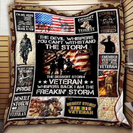 Buy Desert Storm Veteran I'Ve Walked Beside A Few Quilt Blanket & Quilt Bedding Set Great Customized Gifts For Birthday Christmas Thanksgiving Perfect Gifts For Desert Storm Veteran