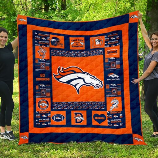 Buy Denver Broncos Quilt Blanket & Quilt Bedding Set - Meteew