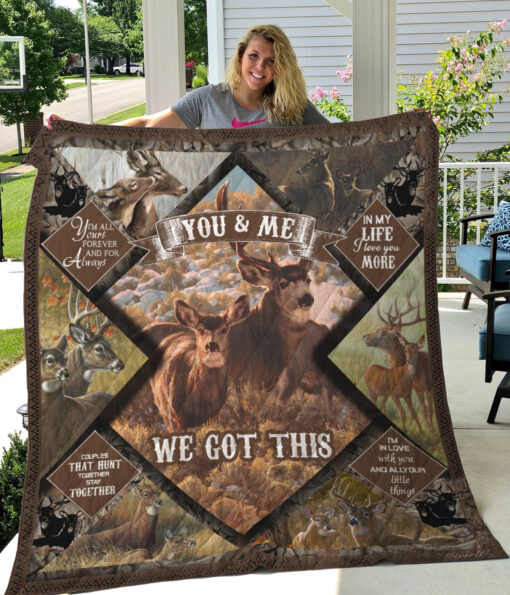 Buy Deer In My Life I Love You More Quilt Blanket & Quilt Bedding Set Great Customized Gifts For Birthday Christmas Thanksgiving Perfect Gifts For Deer Lover