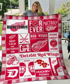 Buy Detroit Red Wings Quilt Blanket & Quilt Bedding Set 02