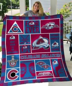 Buy Colorado Avalanche Quilt Blanket & Quilt Bedding Set 02