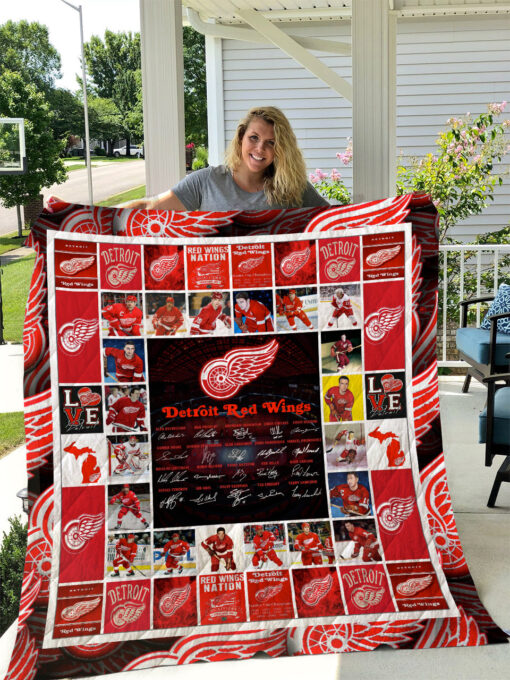 Buy Detroit Red Wings Quilt Blanket & Quilt Bedding Set