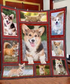 Buy Corgi Running Quilt Blanket & Quilt Bedding Set Great Customized Blanket Gifts For Birthday Christmas Thanksgiving