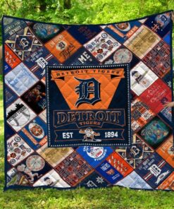 Buy Detroit Tigers Quilt Blanket & Quilt Bedding Set Fan Made