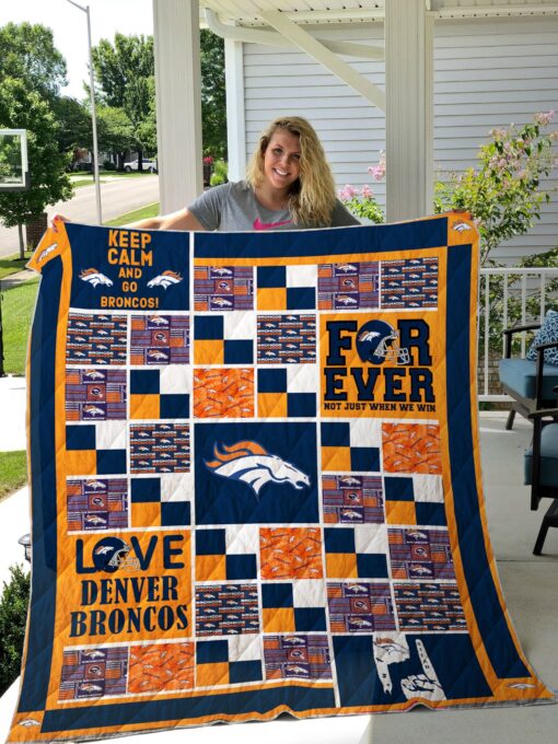 Buy Denver Broncos Quilt Blanket & Quilt Bedding Set 02