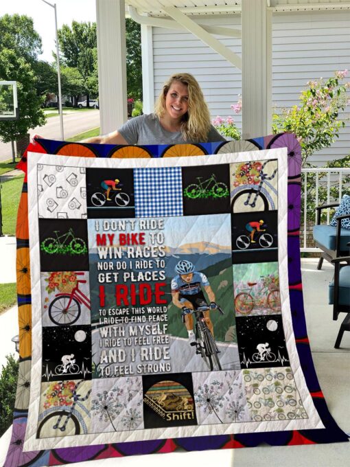 Buy Cyclingi Don'T Ride My Bike To Win Races I Ride To Feel Strong Quilt Blanket & Quilt Bedding Set Great Customized Blanket Gifts For Birthday Christmas Thanksgiving