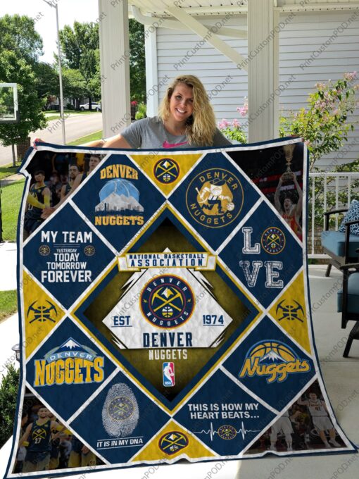 Buy Denver Nuggets Quilt Blanket & Quilt Bedding Set