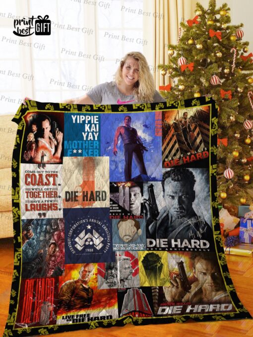 Buy Die Hard Poster Quilt Blanket & Quilt Bedding Set