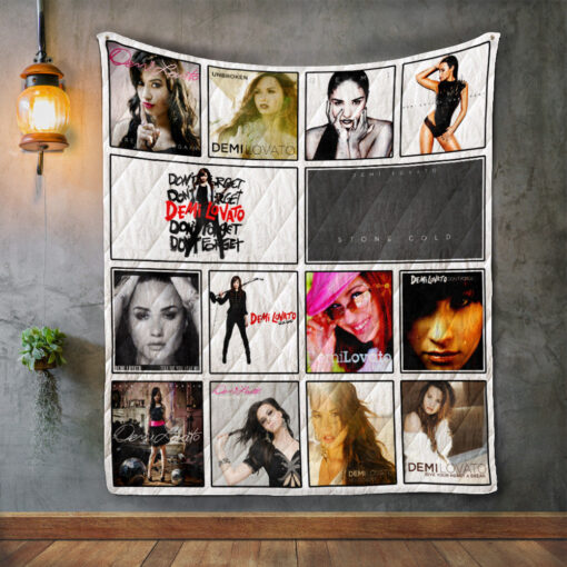 Buy Demi Lovato Album Covers Quilt Blanket & Quilt Bedding Set