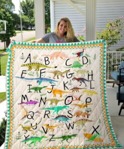 Buy Dinosaur Alphabet Cute Quilt Blanket & Quilt Bedding Set Great Customized Gifts For Birthday Christmas Thanksgiving Perfect Gifts For Dinosaur Lover