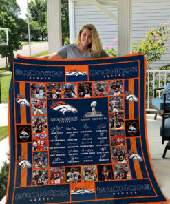 Buy Denver Broncos V2 Quilt Blanket & Quilt Bedding Set