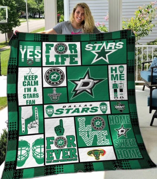 Buy Dallas Stars Quilt Blanket & Quilt Bedding Set 03