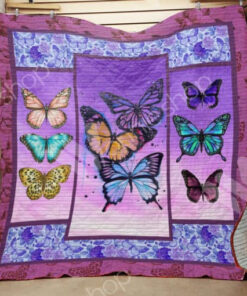 Buy Colorful Monarch Butterfly Pattern Quilt Blanket & Quilt Bedding Set Great Customized Gifts For Birthday Christmas Thanksgiving Perfect Gifts For Butterfly Lover