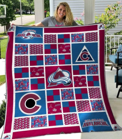 Buy Colorado Avalanche Quilt Blanket & Quilt Bedding Set 01