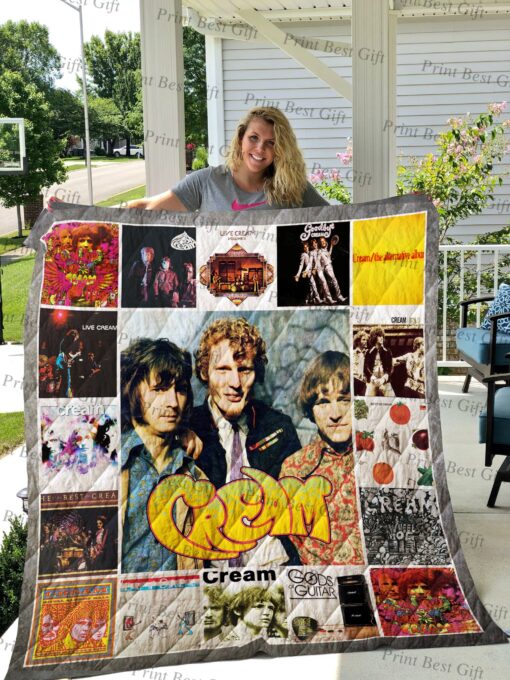 Buy Cream Albums Cover Poster Quilt Blanket & Quilt Bedding Set