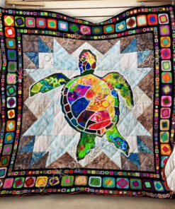 Buy Colorful Sea Turtle Quilt Blanket & Quilt Bedding Set Great Customized Blanket Gifts For Birthday Christmas Thanksgiving