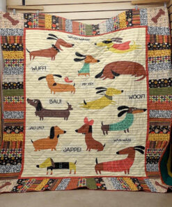 Buy Dachshund Quilt Blanket & Quilt Bedding Set Great Customized Blanket Gifts For Birthday Christmas Thanksgiving