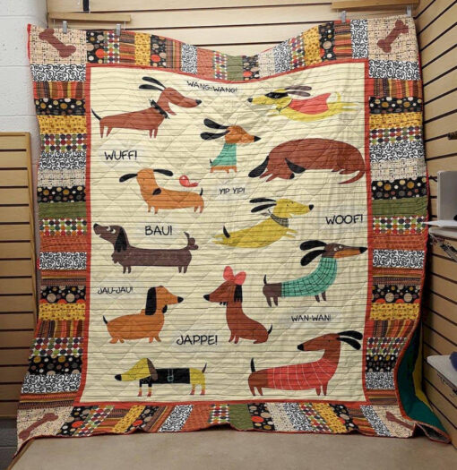 Buy Dachshund Quilt Blanket & Quilt Bedding Set Great Customized Blanket Gifts For Birthday Christmas Thanksgiving